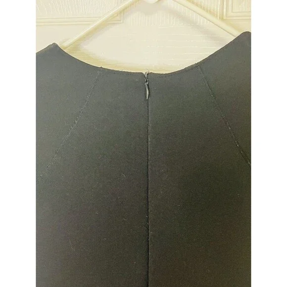 Zara Woman Basic Sleeveless Black Unlined Sheath Dress Small Pullover V-neck - Picture 7 of 9